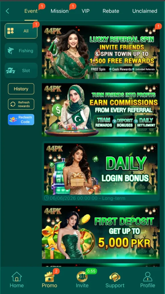 44pk game referal rewards