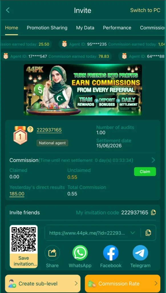 44pk game earnings